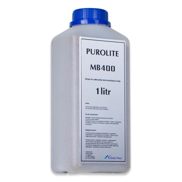 Złoże do demineralizacji wody MB400