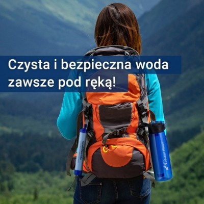 Butelka turystyczna z filtrem Global Water Straw