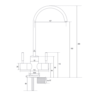 Kranik do filtra wody GW-W2-01-BK