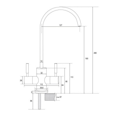 Kranik do filtra wody GW-W2-01-BK