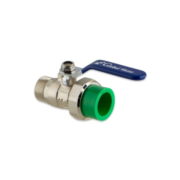 Zawór kulowy GZ 3/4" x PP 3/4" mosiężny