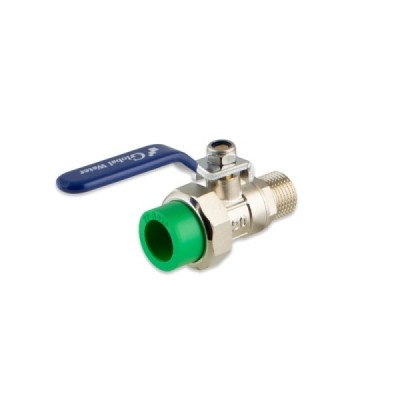 Zawór kulowy GZ 1/2" x PP 1/2" mosiężny