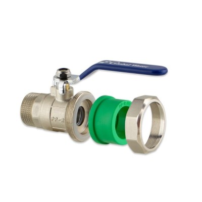 Zawór kulowy GZ 1/2" x PP 1/2" mosiężny