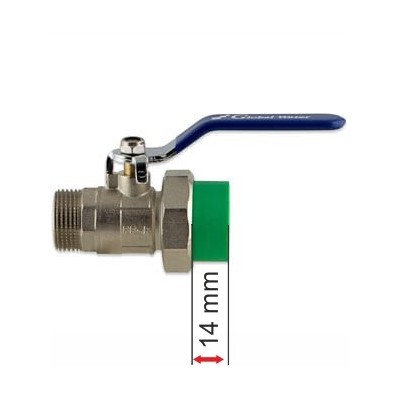 Zawór kulowy GZ 1/2" x PP 1/2" mosiężny
