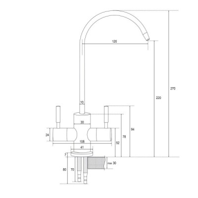 Kranik do filtra wody GW-W2-12-ST